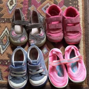 Girls size 7 shoes 4 pairs lot